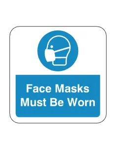 FACE MASKS MUST BE WORN Floor Sticker - 