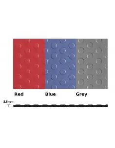 Flexi Dot Extra Studded PVC Matting, 2.5mm thick