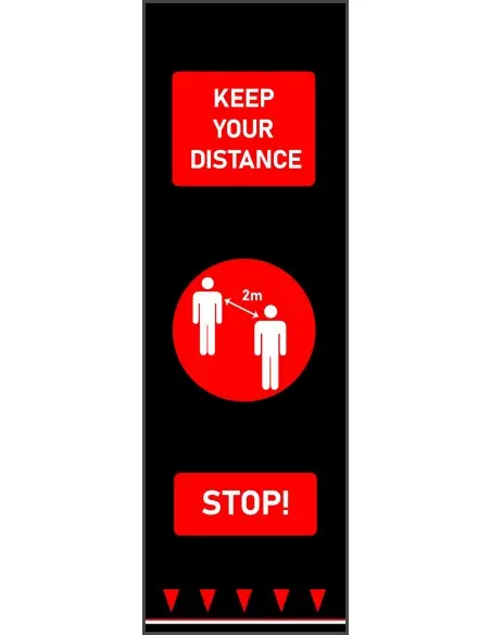 Keep Your Distance Floor Mats, 200CM x 65CM - 