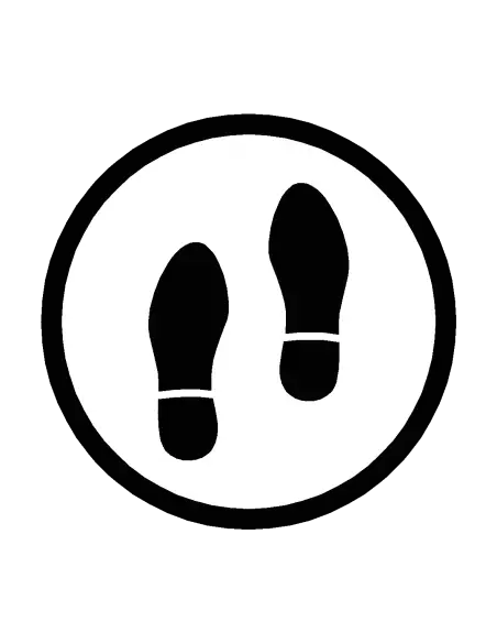 Footprint Type 1 Floor Sticker - 