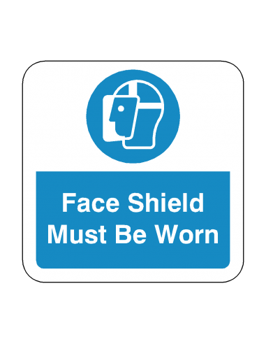 FACE SHIELD MUST BE WORN Floor Sticker - 