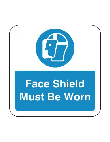 FACE SHIELD MUST BE WORN Floor Sticker - 