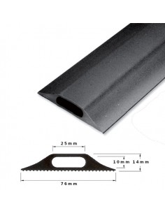 Rubber Floor Cable Tidy Protector, 76mm x 14mm - 