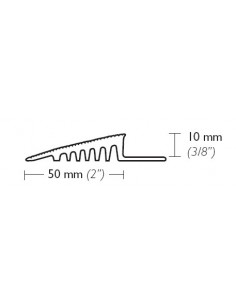 50mm wide PVC edging profile - Heronrib / Heronair (2-pack) - 