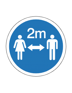 2 Metre Gap Social Distancing Floor Sticker -  2