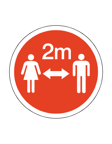2 Metre Gap Social Distancing Floor Sticker - 2 Metre Gap Social Distancing Floor Sticker -