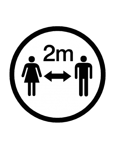2 Metre Gap Social Distancing Floor Sticker - 2 Metre Gap Social Distancing Floor Sticker -