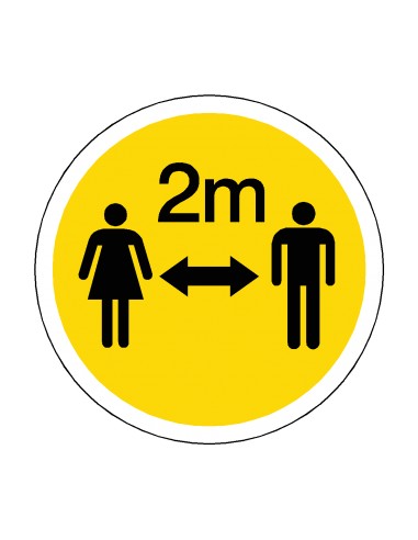 2 Metre Gap Social Distancing Floor Sticker - 2 Metre Gap Social Distancing Floor Sticker -