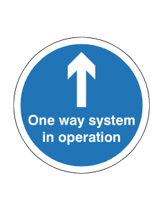 ONE WAY SYSTEM IN OPERATION Floor Sticker -  2